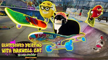 Skateboard Drifting with Maxwell Cat: The Game Simulator – Street Legends cover image