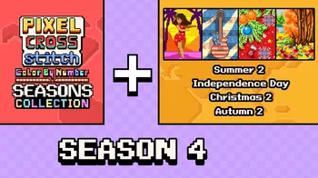 Pixel Cross Stitch Color by Number Seasons Collection Season 4 cover image