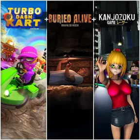 Turbo Dash Kart & Buried Alive & Kanjozoku Game cover image