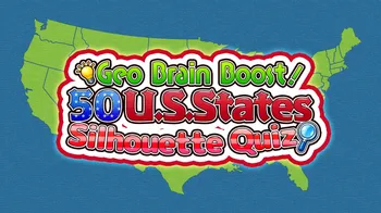 Geo Brain Boost! 50 U.S. States Silhouette Quiz cover image