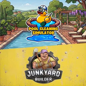 Pool Cleaning Simulator & Junkyard Builder Bundle cover image