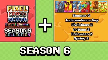 Pixel Cross Stitch Color by Number Seasons Collection Season 6 cover image