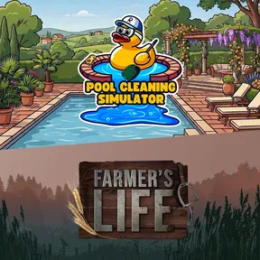 Pool Cleaning Simulator & Farmer's Life Bundle cover image
