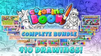 Coloring Book: Complete Bundle - 410 drawings cover image