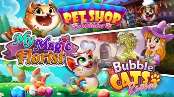 Family Games Bundle: My Magic Florist + Pet Shop Snacks + Bubble Cats Rescue cover image