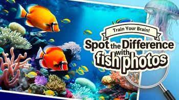 Train Your Brain! Spot the Difference with fish photos cover image