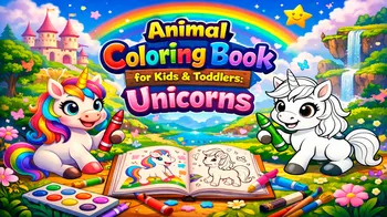 Animal Coloring Book for Kids & Toddlers: Unicorns cover image