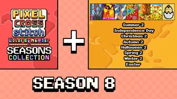 Pixel Cross Stitch Color by Number Seasons Collection Season 8 cover image