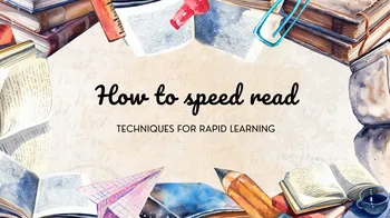 How to speed read: Techniques for rapid learning cover image