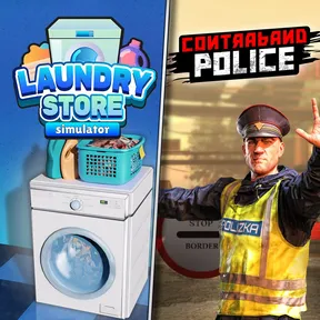 Laundry Store Simulator & Contraband Police cover image