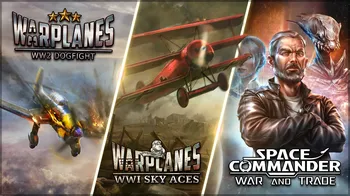 Warplanes: WW1 + WW2 + Space Commander Bundle cover image
