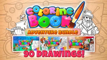 Coloring Book: Adventure Bundle - 90 drawings cover image