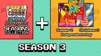 Pixel Cross Stitch Color by Number Seasons Collection Season 3 cover image