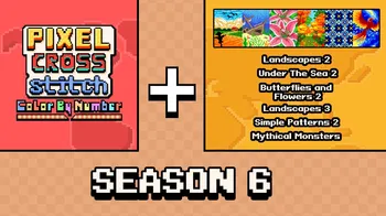 Pixel Cross Stitch Color by Number: Season 6 cover image