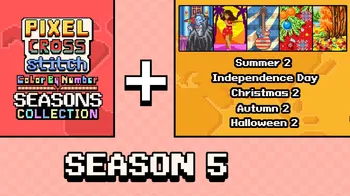 Pixel Cross Stitch Color by Number Seasons Collection Season 5 cover image