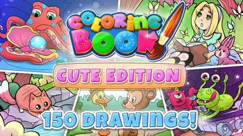 Coloring Book: Cute Edition - 150 drawings cover image