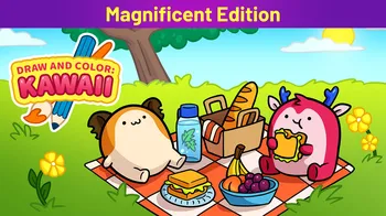 DRAW AND COLOR: KAWAII Magnificent Edition cover image